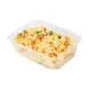 Caja de embalaje rectangular transparente desechable engrosada para llevar, contenedor de alimentos cuadrado de 500 ml con tapa, grado alimenticio, nuevo