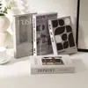 Livro falso dobrável moderno estilo INS inglês ornamento de livro de simulação decoração suave nórdica decoração de casa livro design criativo