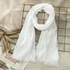 Novo Lenço Artístico Outono e Inverno 2024 Feminino de Algodão e Linho Japonês e Coreano Cor Lisa Novo Produto Atacado Lenço de Linho Duas Cores