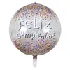 Nuevo Globo 4D de 22 Pulgadas Tridimensional de Cumpleaños Papel de Aluminio Película de Aluminio Artículos de Decoración para Fiesta de Cumpleaños Boda Venta al por Mayor Transfronteriza