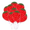 Novo Balão Decorativo Tema Morango de 12 Polegadas Balão de Fruta Morango Havaiano Layout de Parede de Fundo para Festa de Aniversário