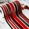 Cinta de terciopelo flocado brillante de Año Nuevo en dorado, rojo y verde, terciopelo de una sola cara, lazo hecho a mano para decoración de regalos DIY