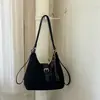 Bolsa de Ombro Única Grande Capacidade Versátil Outono/Inverno Nova para Mulheres Fashion 2026 Tendência Temperamento Transversal Dupla Ombro Casual Simples
