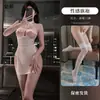 Nuevo Sexy Malla Puro Deseo Estilo Pecho Abierto Espalda Descubierta Bordado Retro Cheongsam Uniforme de Mujer Dropshipping Tallas Grandes