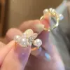 Anillo para Dedo Todo Fósforo Estilo Japonés y Coreano Exquisito Estilo Celebridad Circonita Perla Apertura tamaño libre Anillo de Moda Elegante y Suave