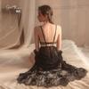 Guiruo talla grande lencería sexy perspectiva sexy encaje hueco tentación puro tirantes camisón traje 176