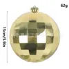 Fábrica de Origem Bola de Natal Grande Plástico Galvanizado Bola Moldada 15cm Vermelho e Dourado Enfeite de Pendurar Decoração de Natal Feito Sob Medida