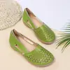 Sandálias Femininas de Corte Wish Verão 2021 Nova Moda Sapatos Femininos Bico Redondo Salto Plataforma Cruzamento de Fronteira Tamanho Grande Sandálias Femininas Planas