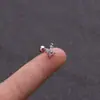 1 Pieza de 1.2X6mm Nuevos Pendientes Personalizados de Mariposa Pendientes de Hoja Cuadrada Pendientes Redondos Pendientes de Bola de Acero Inoxidable