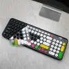 Película protectora para teclado Bluetooth inalámbrico Logitech K780, a prueba de polvo, impermeable, cubierta de silicona cóncava-convexa para Logitech