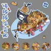 Adesivos de Paisagismo de Desenho Animado Mundo Miniatura de Animais de Estimação Colagem 3D Cabana Divertida Descompressão Cena DIY Adesivos de Decoração Atacado