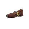 Nova coleção primavera/outono estilo francês de luxo leve: sapatos Mary Jane retro de bico quadrado, color block, salto bloco de 3cm, sapatilhas versáteis e elegantes para mulheres