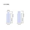 Frasco de plástico transparente com tampa flip-top de 10-500ml amostra cosméticos engarrafados shampoo tônico emulsão frasco vazio para apertar