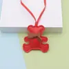 Encanto de Bolso de Oso con Lazo de Moda Más Vendido Llavero de Cuero de Oso para Mascotas Accesorio de Moda