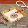 Cenicero de Porcelana Cerámica Marfil para Puros Transfronterizo Estilo Europeo Regalo Moda Decoración del Hogar Suministros para Sala de Estar Péndulo Creativo