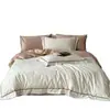 Sencillo de Lujo Set de Cuatro Piezas Jacquard 100% Algodón Ropa de Dormir Cubreduvet de Algodón Puro Sábana Juego de Tres Piezas para Dormitorio Ropa de Cama