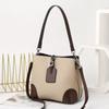 Bolsa Saco Color Contrastante 2026 Novo Estilo para o Trabalho Couro Genuíno Bolsa Feminina Fashionável de Alta Qualidade Versátil Ombro Transversal 9816