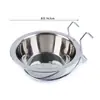Tigela de Aço Inoxidável Suspensa para Pet Tigela Alimentadora para Pet Tigela para Gato Multi-Modelo Tigela de Ração para Cachorro Tigela Suspensa Gaiola para Cachorro