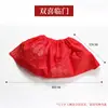 Cubrezapatos desechables de tela no tejida, color liso con estampado de dibujos animados, versión engrosada, impermeables, antideslizantes, resistentes al desgaste, aptos para uso en interiores, unisex