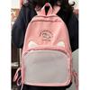 Bolsa Transparente Pain Bag Estilo Soft Girl Japonesa 20cm Mochila de Boneca de Algodão Grande Capacidade Orelha de Gato Fofa Bolsa Escolar Feminina