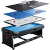 Mesa de Billar Multifuncional, Mesa de Billar Estándar Cuatro en Uno para Adultos, Mesa de Hockey sobre Hielo, Mesa de Conferencias, Mesa de Comedor, Mesa de Bolas de Mármol