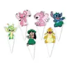 Decoración para Fiesta de Cumpleaños de Pink Stitch Suministros Vajilla Desechable Juego Vasos de Papel Platos de Papel Guirnalda Bolsas de Regalo