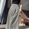 Pantalones de pierna ancha a rayas para mujer, nuevo estilo otoño 2026, adelgazantes, de cintura alta, holgados, casuales, hasta el suelo, pantalones casuales versátiles
