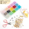 Accesorios para joyería DIY suit cross-border hot crack cuentas de palomitas de maíz pulsera collar bolsa de materiales con cuentas cuentas sueltas de color sólido