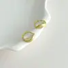 Pendientes de Aro Frosted de Lujo Ligero para Mujer Estilo Coreano Diseño Irregular Calado Pendientes de Moda de Gama Alta Versátiles
