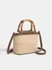 Bolsa de Mão Feminina com Textura de Alta Qualidade e Design Exclusivo Bolsa Transversal Feminina de Verão 2025 Nova Bolsa de Palha Feminina Trançada