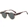Gafas de Sol Redondas Transfronterizas Nueva Ronda Espejo de Príncipe Coloridas Artísticas Decorativas de Exhibición Marco Pequeño para Hombres y Mujeres T22118