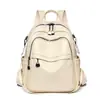 Mochila de Couro Macio para Comércio Exterior Mais Vendida Nova Simples de Grande Capacidade Mochila de Viagem Multifuncional Bolsa Escolar para Estudantes