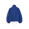 Fabricante transfronterizo de ropa para mujer al por mayor 2026 otoño nuevo chaqueta casual holgada de manga larga con cuello alto decorada con botones