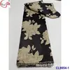 Tecido Jacquard Brocado Antigo Bordado com Fio de Ouro e Prata Tecido de Renda Brocado Africano