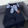 Pantalones Casuales de Streetwear Estilo Americano con Parche Cuadros Desmontable, Rectos Holgados de Pierna Ancha, Pantalones Largos Scimitar
