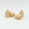 Accesorios para Joyería DIY, Cuentas de Madera Ovaladas Color Madera Natural, Cuentas de Huevo de Madera de Pascua, Materiales de Accesorios para Cuentas Festivas