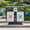 Lixeira Externa Aço Inoxidável Caixa de Cascas Externa Saneamento de Jardim Parque Comunitário Ponto Turístico Lixeira Galvanizada de Classificação