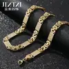 Venda Quente Transfronteiriça Amazon Aliexpress Moda Europeia e Americana Tendência Personalizado Aço Inoxidável Aço Titânio Colar Pulseira Masculina