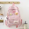 Mochila de alta apariencia para estudiantes de secundaria femeninas, mochila de gran capacidad estilo coreano con temática de bosque, mochila moderna y ligera para estudiantes de secundaria y primaria