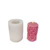 Molde de Silicone para Vela Cilíndrica Ondulada Coluna Rosa Manshan DIY Molde de Vela de Gesso Candelabro Cilíndrico