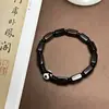Pulseras de Cubos de Azúcar, Pulseras de Cubos de Azúcar de Sándalo Verde y Sándalo Negro con Diseño de Círculo Qiankun, Pulseras de Cubos de Madera Preciosa, Venta al por mayor de Cuentas de Oración Budistas