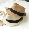 Sombrero de paja para niños verano niños Sombrero Jazz británico niños sombrero de viaje Niñas sombrero fresco sombrero de pescador sombrero de bebé moda