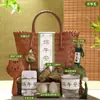 Caja de Regalo Festival del Bote del Dragón Caja Vacía 2026 Cesta de Mano Tejida Caja de Embalaje para Zongzi Caja de Regalo Práctica para Regalar