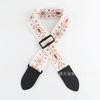 Nova Correia de Guitarra Bordada Estampada Alça de Ombro Acolchoada 5cm de Largura Correia de Couro Couro Genuíno Estilo Poliéster