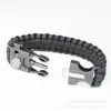 Pulseira de Ventilador Militar para Exterior, Iniciador de Fogo para Sobrevivência na Natureza, Bússola, Apito Acessórios, Pulseira Trançada de Paracord, Exportação no Atacado