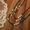 Collar con Colgante de Girasol y Perlas Transfronterizo Europeo y Americano, Cadena para Clavícula de Diseño Nicho Estilo Bohemio a la Moda para Mujeres