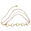 Cadena de Cintura con Colgante de Luna y Estrella Transfronteriza Europea y Americana para Mujer, Cadena Corporal de Moda Metálica Retro Hip-Hop Cadena de Cinturón para Chica Popular