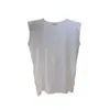 Camiseta sem mangas solta gola redonda cor sólida feminina verão slim casual colete roupas Coreia do Sul vestuário feminino atacado