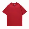 Camiseta de algodão de gramatura pesada, estilo japonês, de fibra longa, manga curta, unissex, corte solto, para o verão, cor sólida, manga meia-manga, base branca