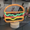 Nueva Luz de Neón LED de Hamburguesa para Escritorio, Luz Ambiental de Moda para Habitación, Dormitorio, Sala de Estar, Luz Nocturna, Luz Decorativa